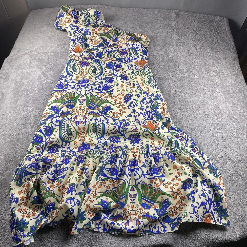 VICI One Shoulder Dress‎ Womens Large Pattern Blue